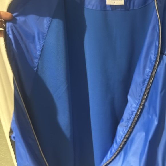 Champion Vintage Blue Black Mesh Lined Thin Zipper Jacket Windbreaker Workout - Picture 8 of 9